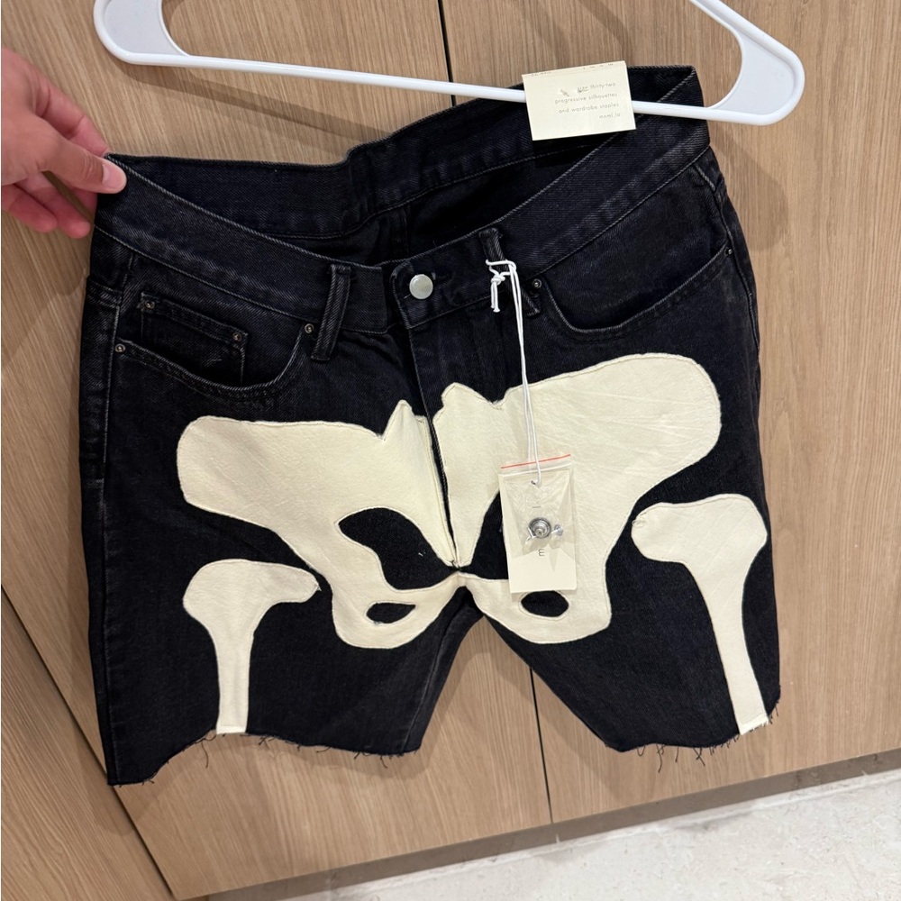 MNML Skeleton Jean Shorts